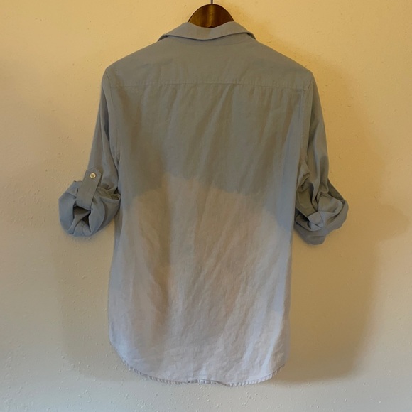 🔥 3 for $30 🔥 Michael Kors Bleach Dip Button Up - Picture 3 of 3